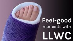 Feel-good Momente mit LLWC (Gipsbein, long leg cast, toe plate)