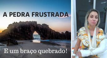 Gi quebrou o braço no caminho para a pedra furada em Jeri