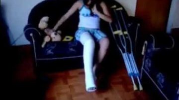 llc girl with crutches