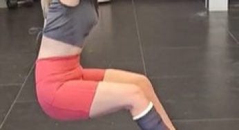 Sexy women with black cast in the GYM