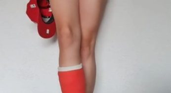 Red sexy leg cast women