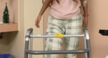 i got hit by a bus now with long leg cast LLC