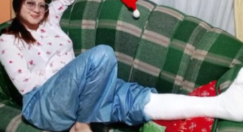 Plaster leg cast SLC at home