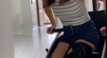 Proper video coming when I’m out and about #wheelchair #crutches #generalliving #brokenleg #bored #brace #tibialplateau #postsurgery
